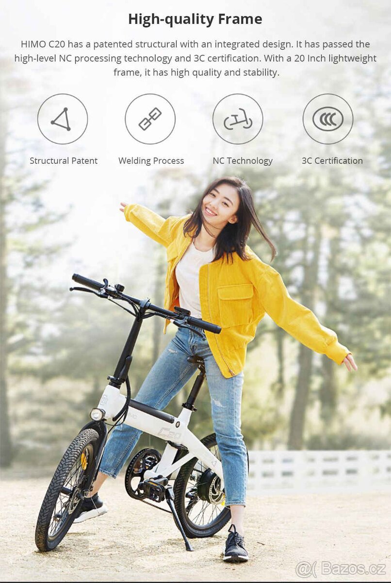 Skladaci elektrokolo Xiaomi HIMO H20 - 2