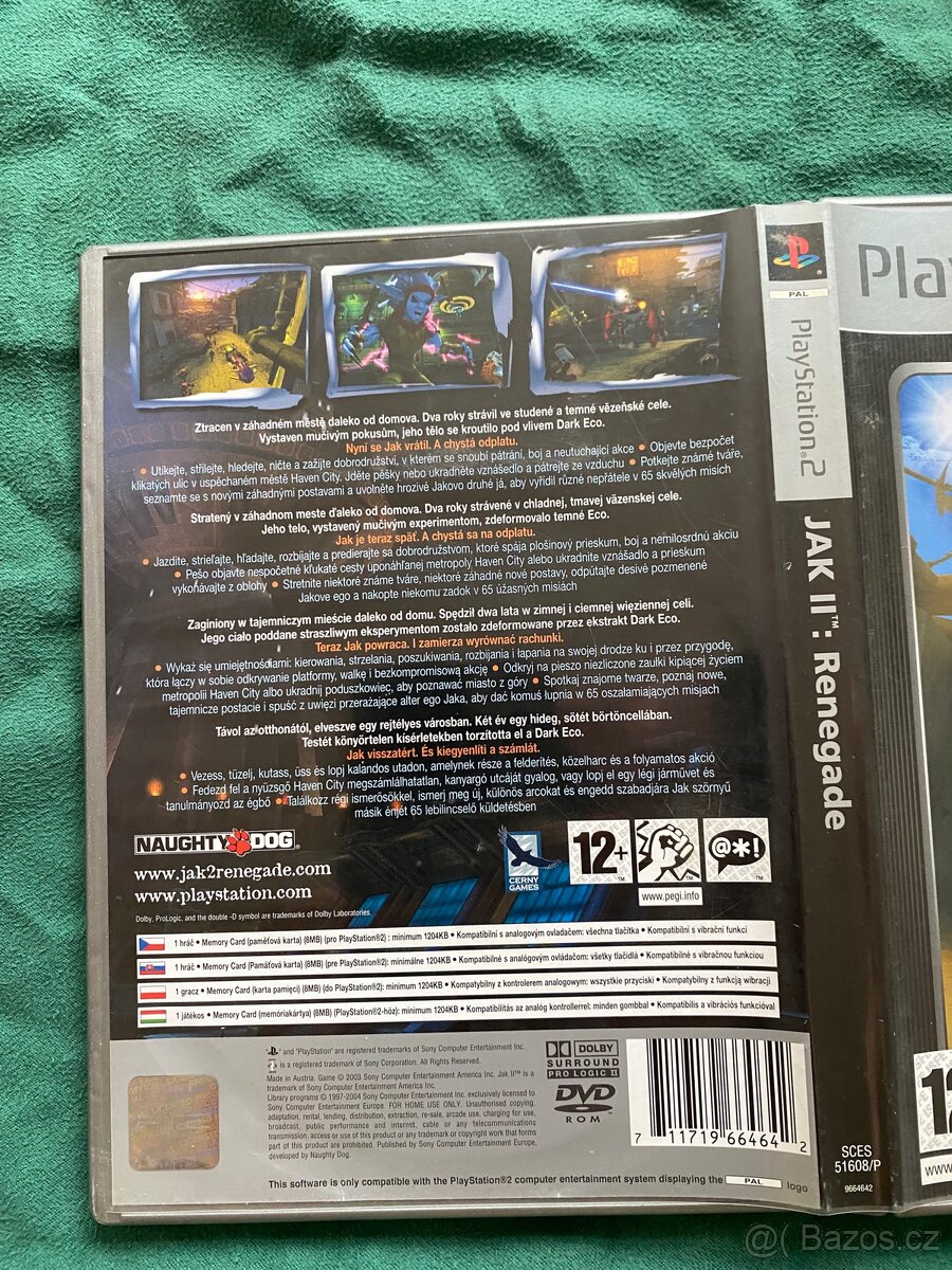 PS2 Jak II 2 Renegade CZ obal - 2