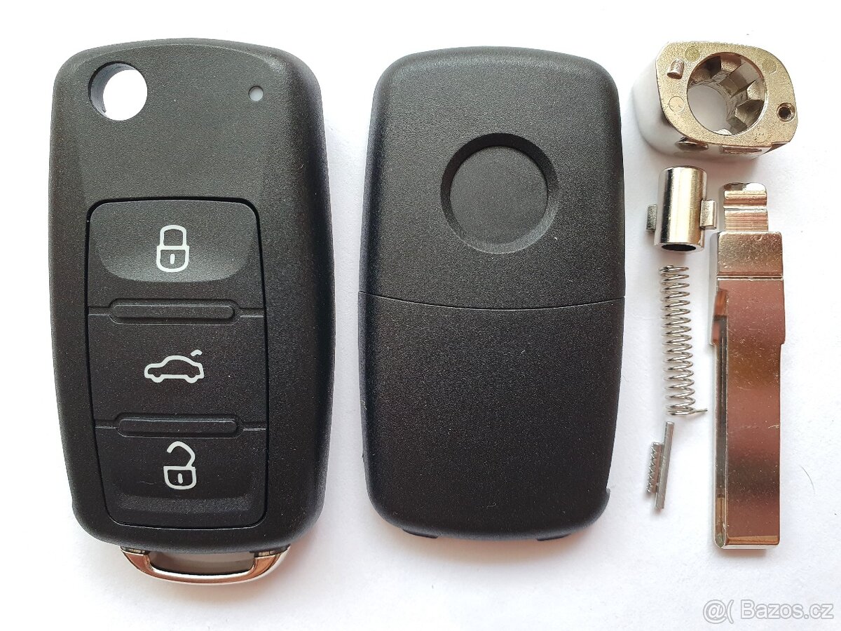 Klíč Škoda Vw Seat Audi 2 / 3 tlačítka. - 2
