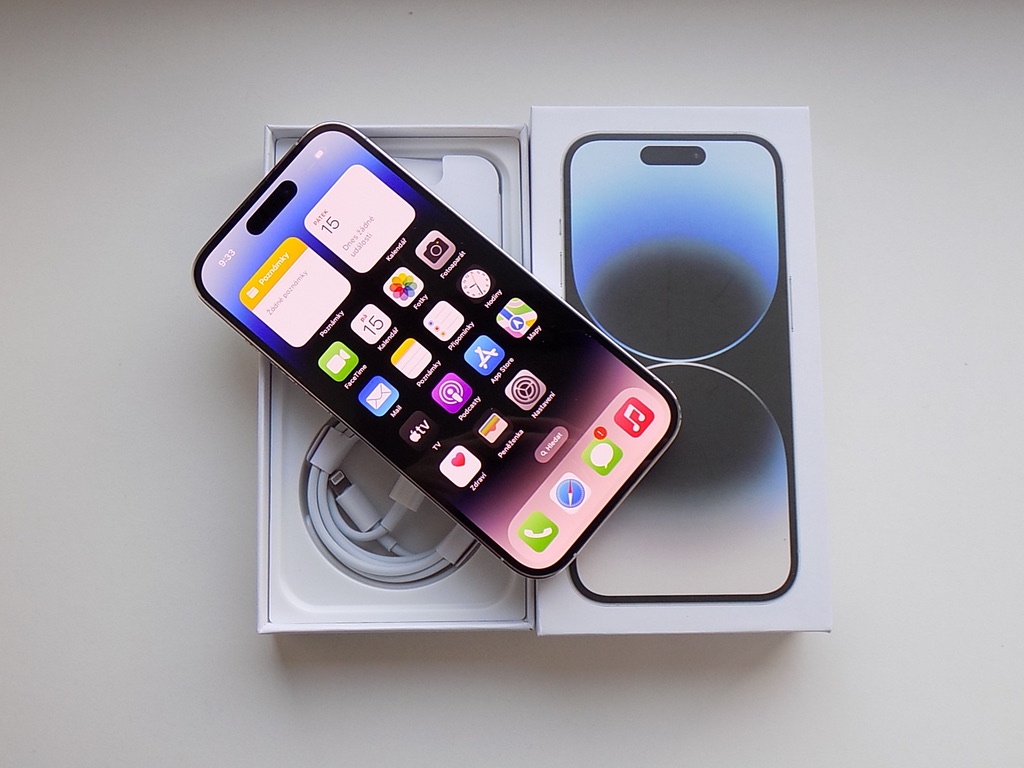 APPLE iPhone 14 Pro 256GB Silver - ZÁRUKA - TOP STAV-100%bat - 2