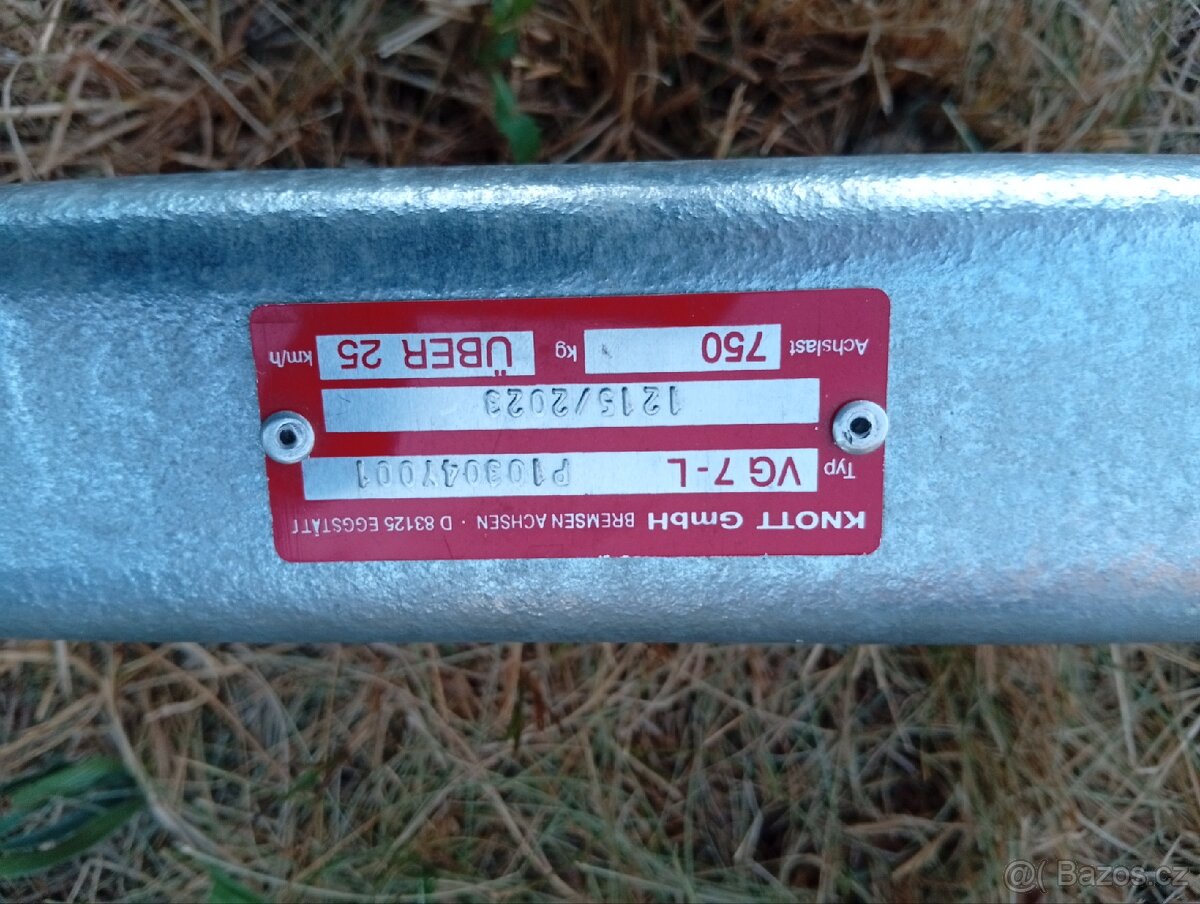 Náprava na přívěsný vozík nebrzděná - 2