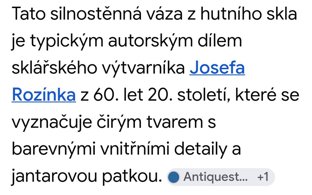 Váza hutní sklo Rozínka - 2