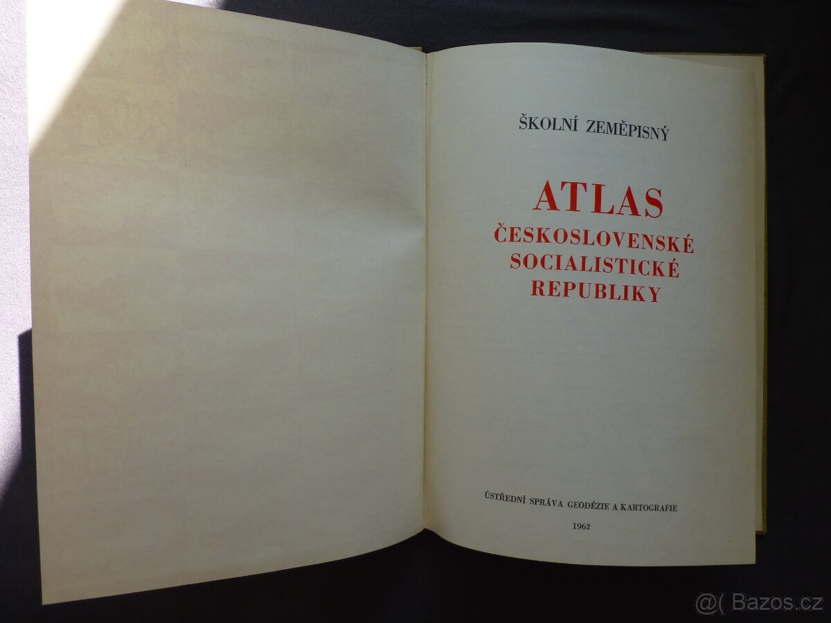 Atlas ČSSR rok 1962 TOP STAV - 2