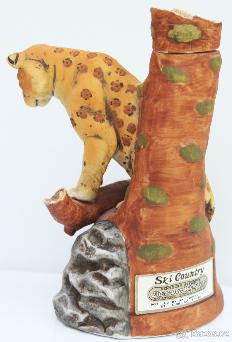 Porcelánová miniaturní karafa SKI COUNTRY Jaguar - 2