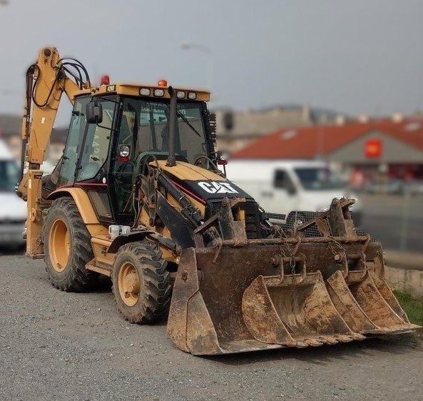 traktorbagr CAT 428D, SPZ, 4lopaty - 2