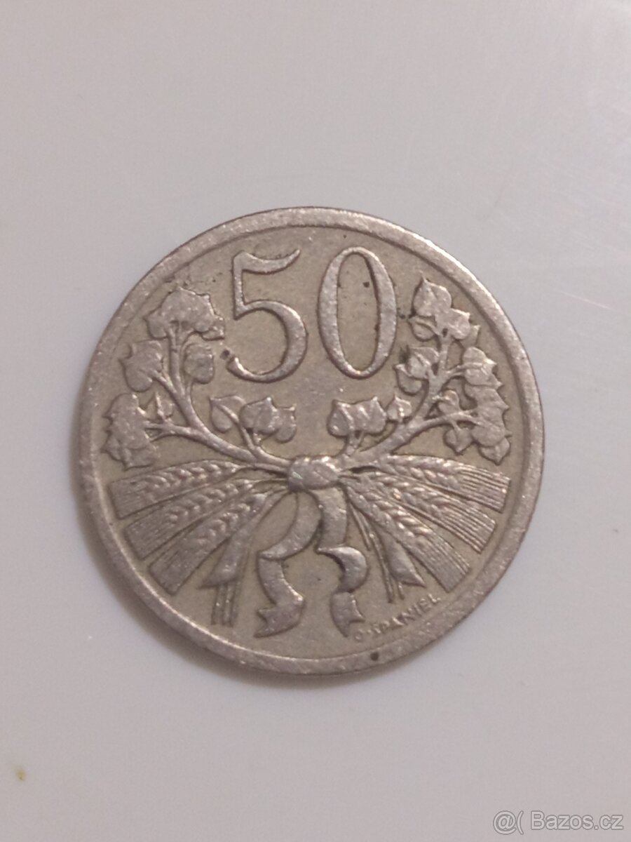 Mince 50 haléřů vzácná - 2