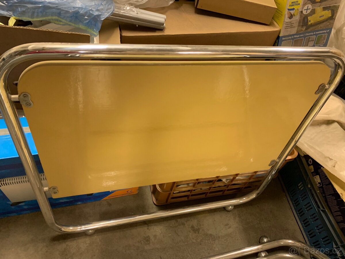 Chromovaná trubková postel s čely, funkcionalismus - 2