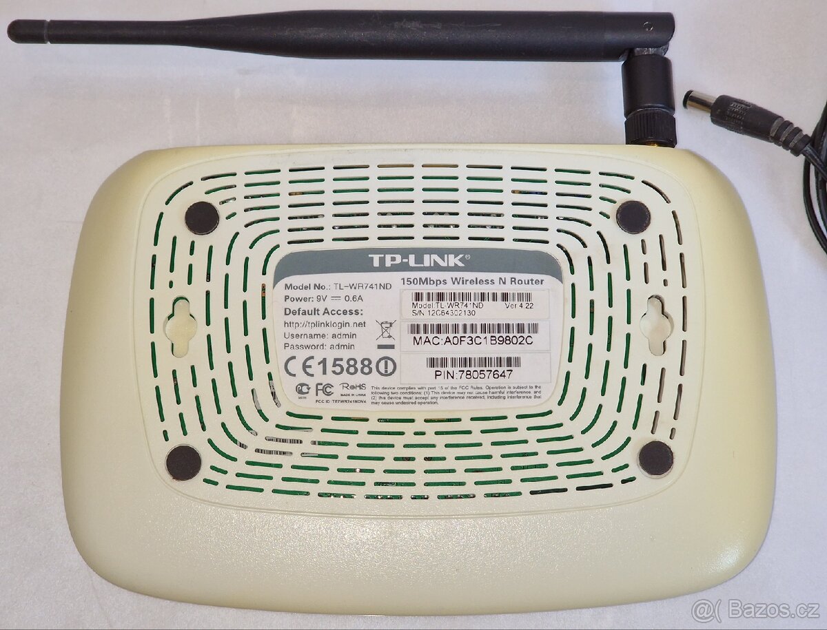 TP-Link TL-WR741ND v4.22. VR, Rudník, TU. Balíkovna 83Kč. - 2