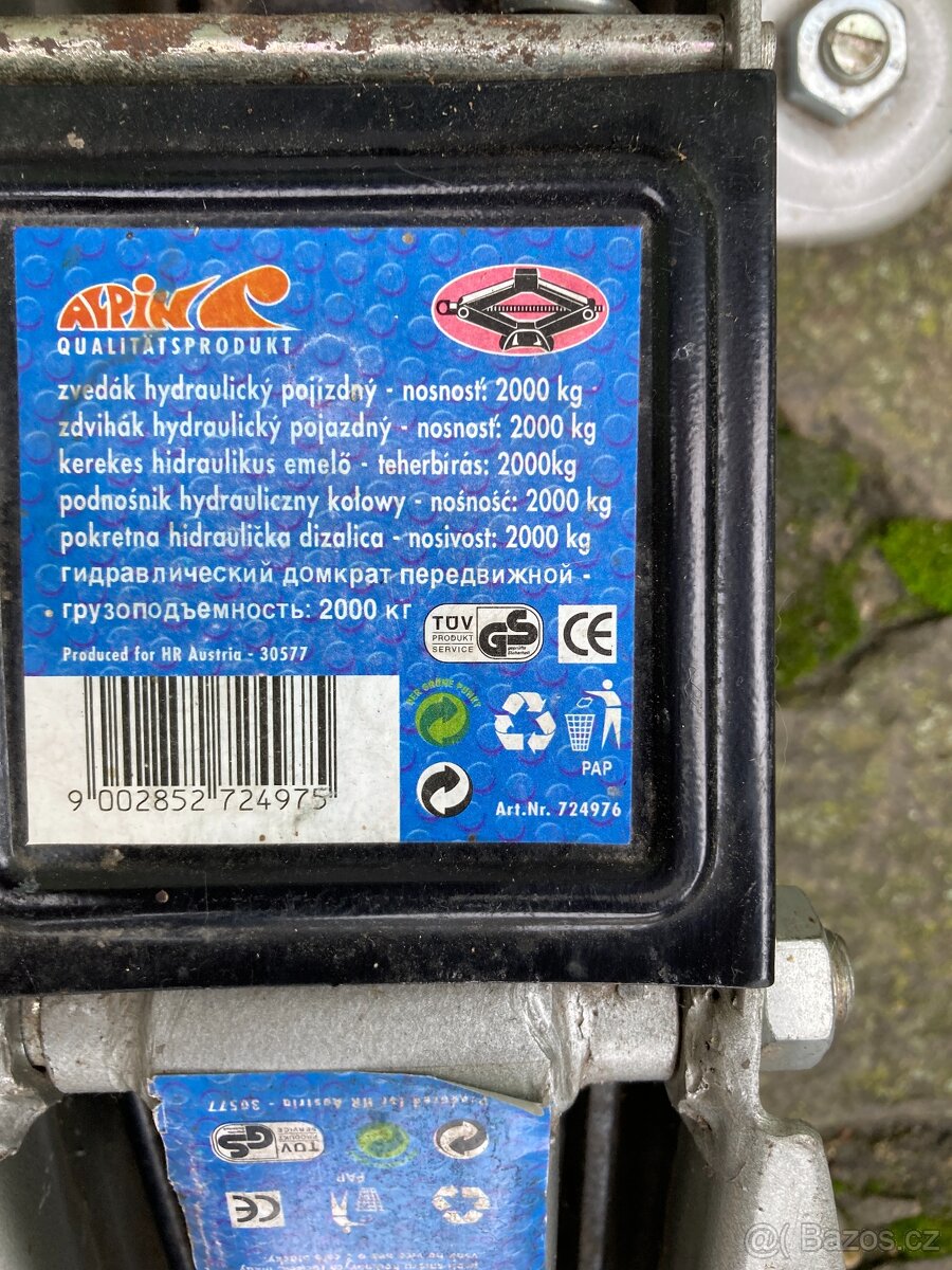 Hever, hydraulický zvedák 2t - 2