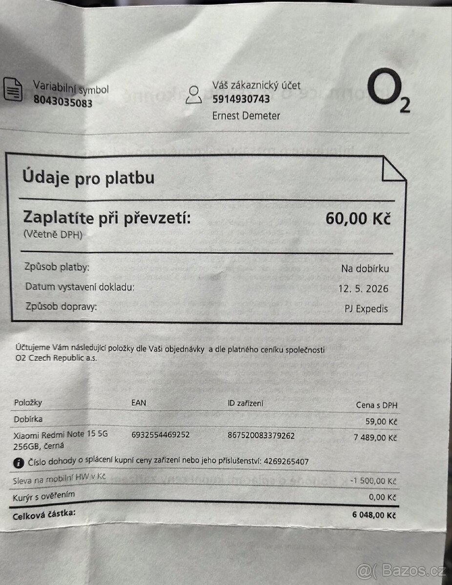 Prodám Redmi Note 15 5G - 2