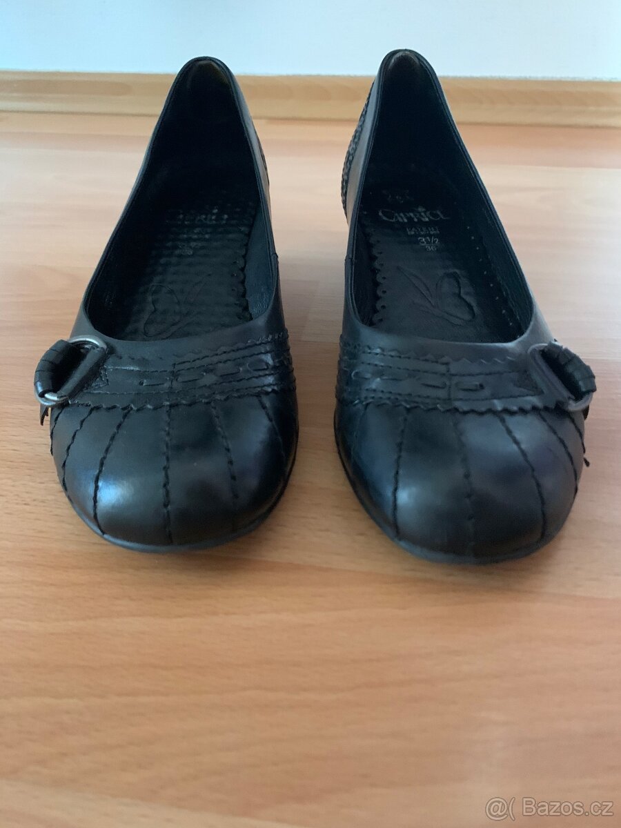 Černé lodičky na klínku Caprice vel. 36 - 2