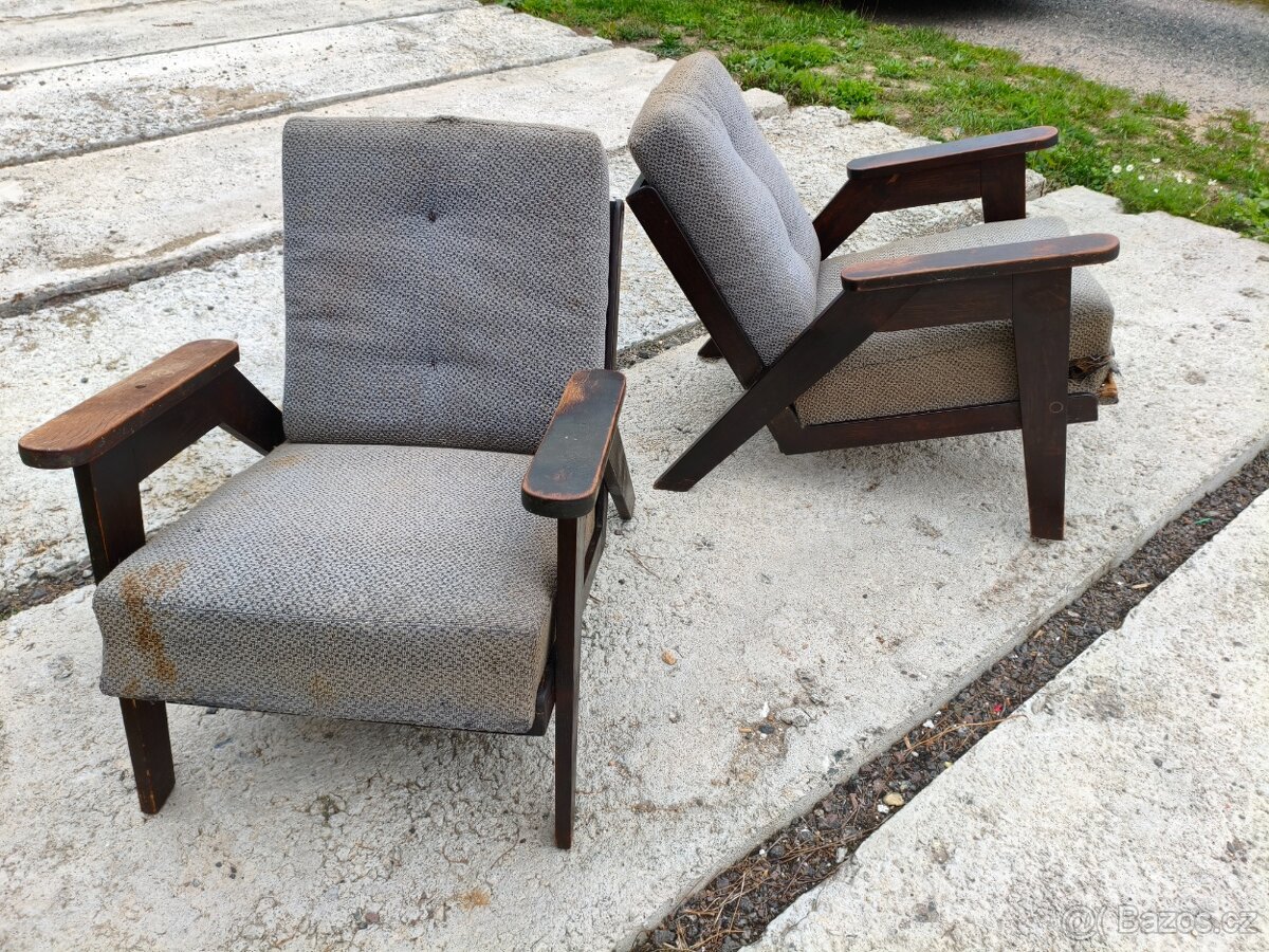 ÚLUV návrh Navrátil párová retro křesla - 2