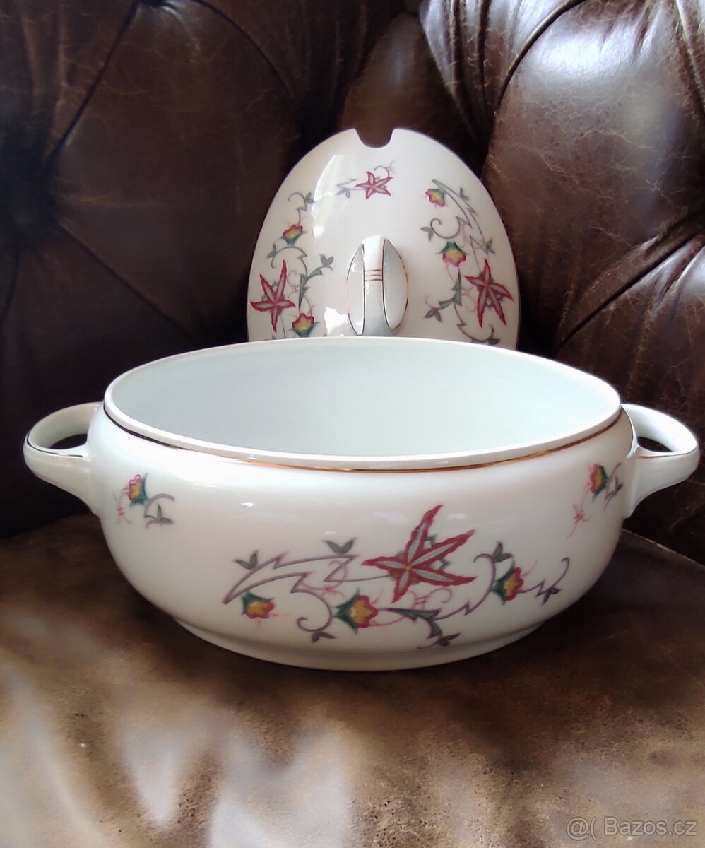 Retro hluboké talíře, podnosy, terina - 2