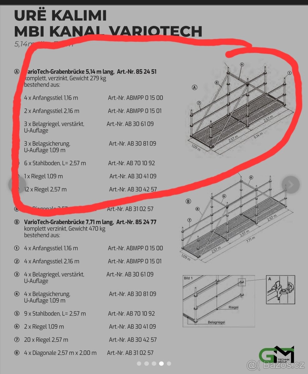 Modulové lešení altred Bauman a další - 2