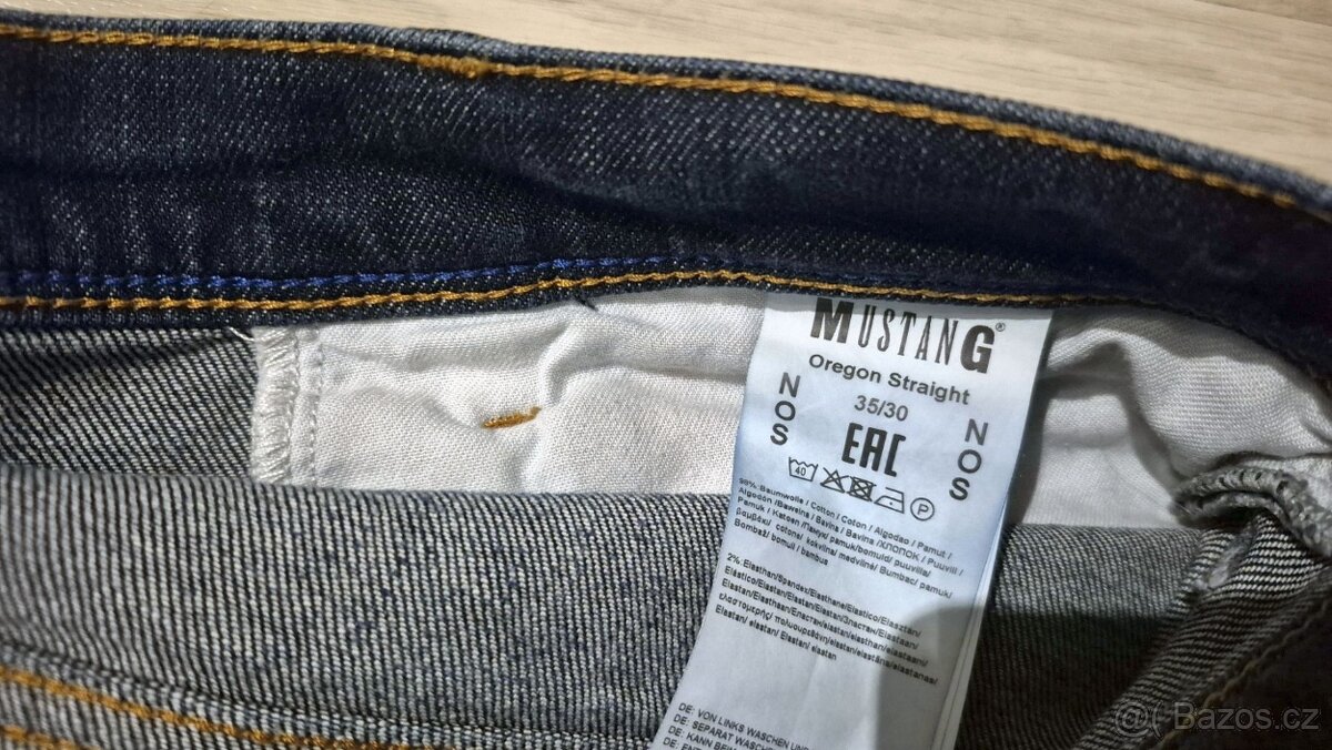 Mustang Oregon Straight 35(š)/30(d) pánské džíny tmavé - 2