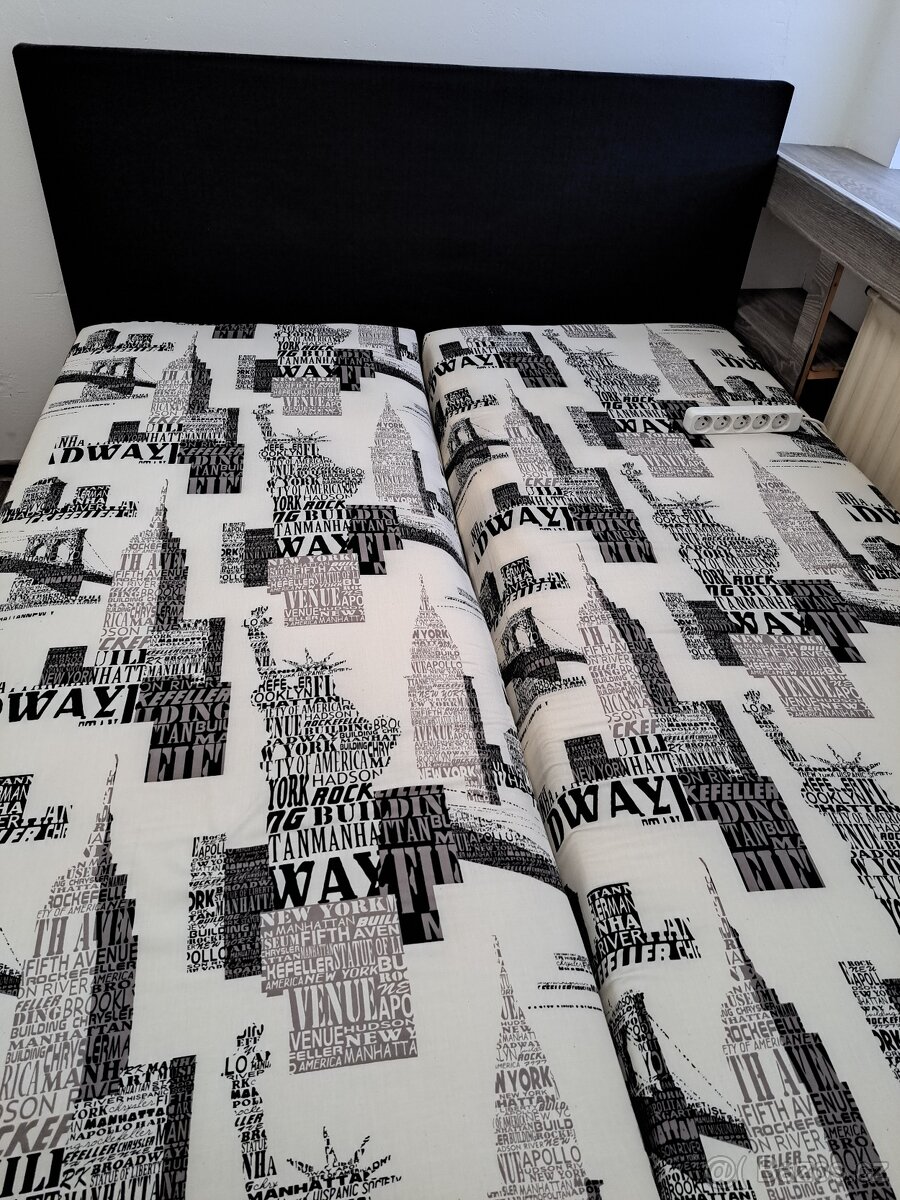 Postel HEDVIKA - černá/černobílá - 2