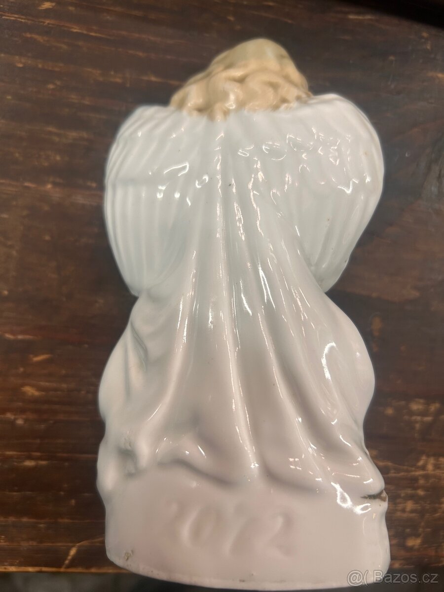 Anděl ochranitelský porcelán starý - 2