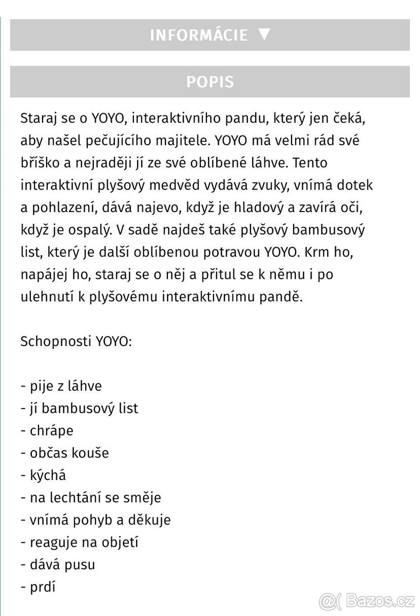 Interaktivní panda - 2