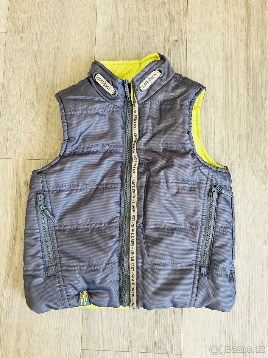 Oboustranná podzimní vesta - vel.92/98 - 2