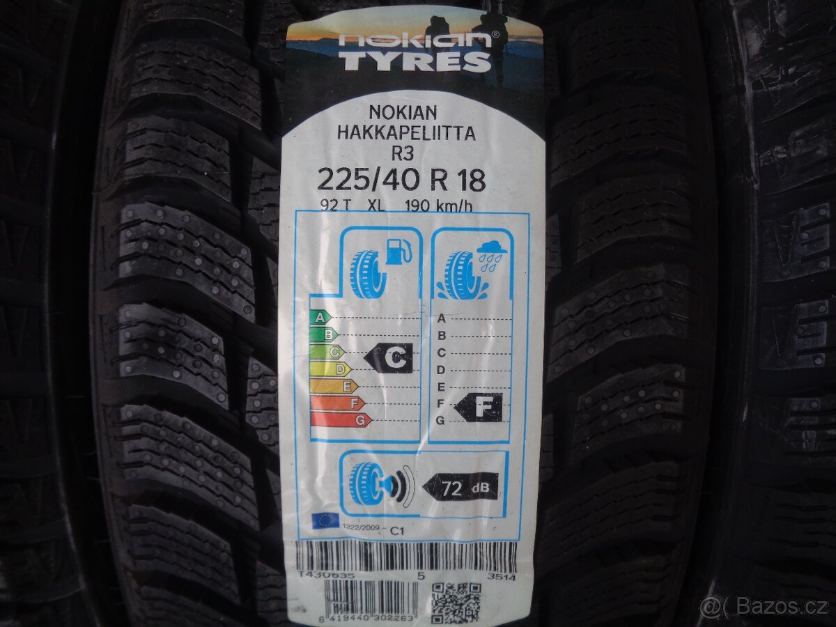 Zimní pneu 225/40/18 Nokian - Nové - 2