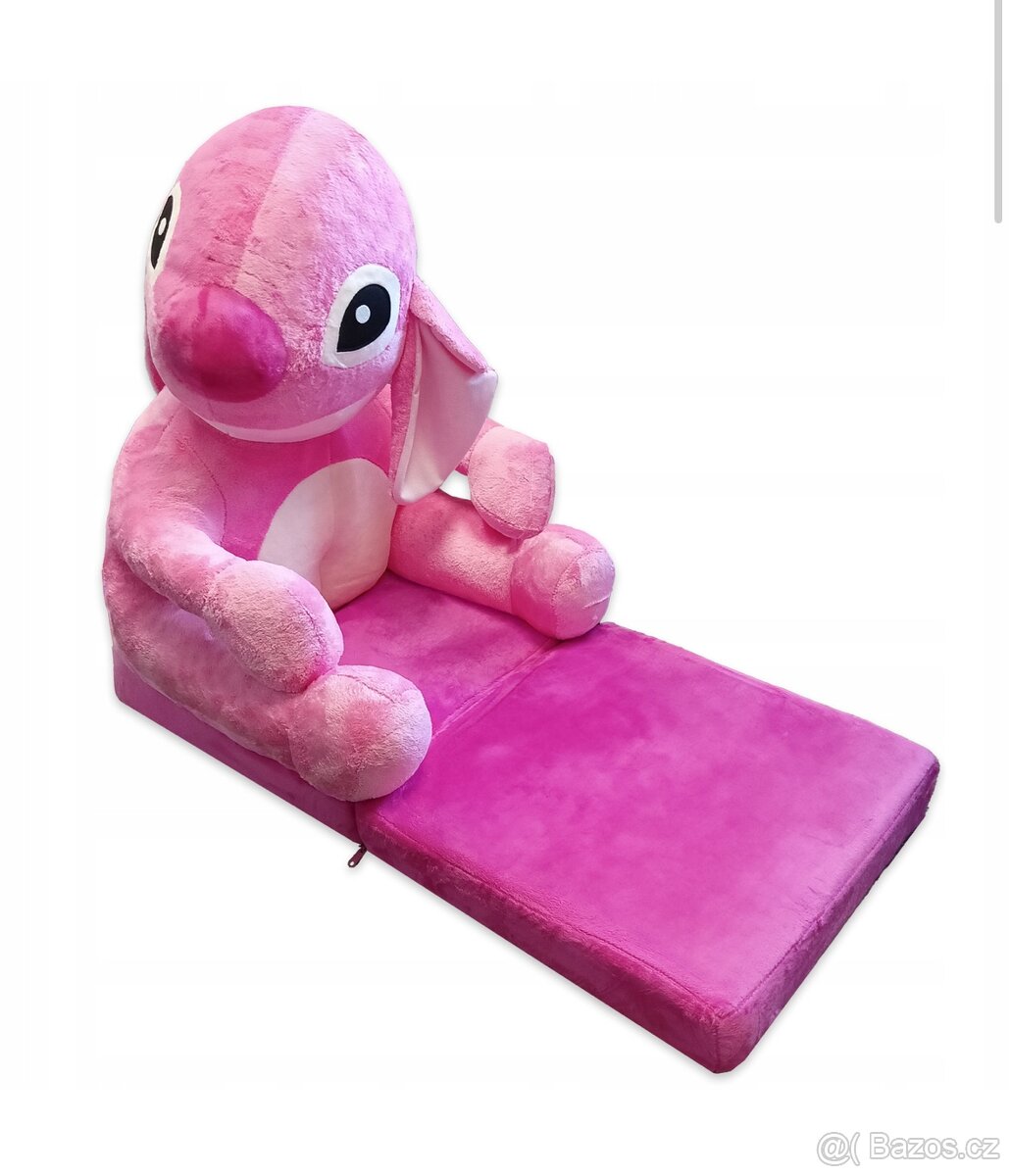 Dětské plyšové rozkládací křesílko Stitch - 2