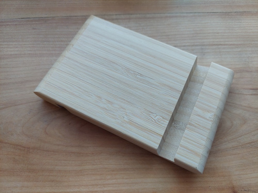 Nový stojan na mobil z bambusu - oboustranný - SLEVA - 2