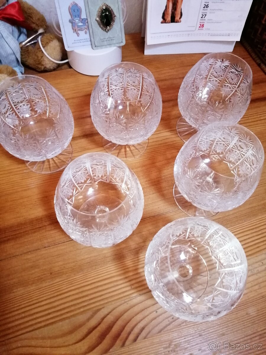 Broušené skleničky napoleonky - 2