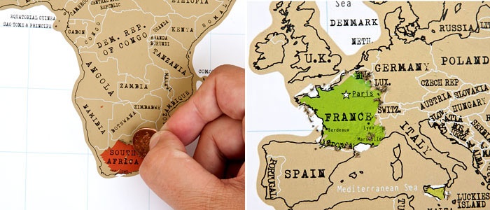 Stírací mapa světa - 2