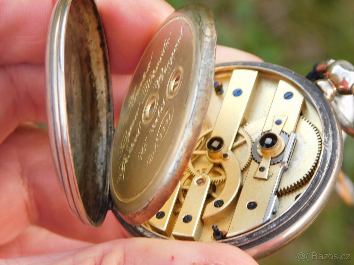 Starožitné kapesní hodinky - klíčovky Francie 1860 - 2