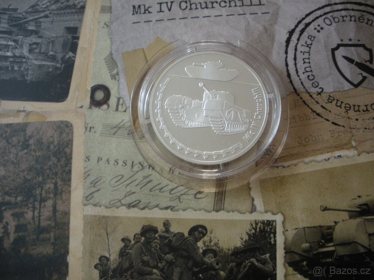 Sada stříbrných mincí Obrněná technika - 2