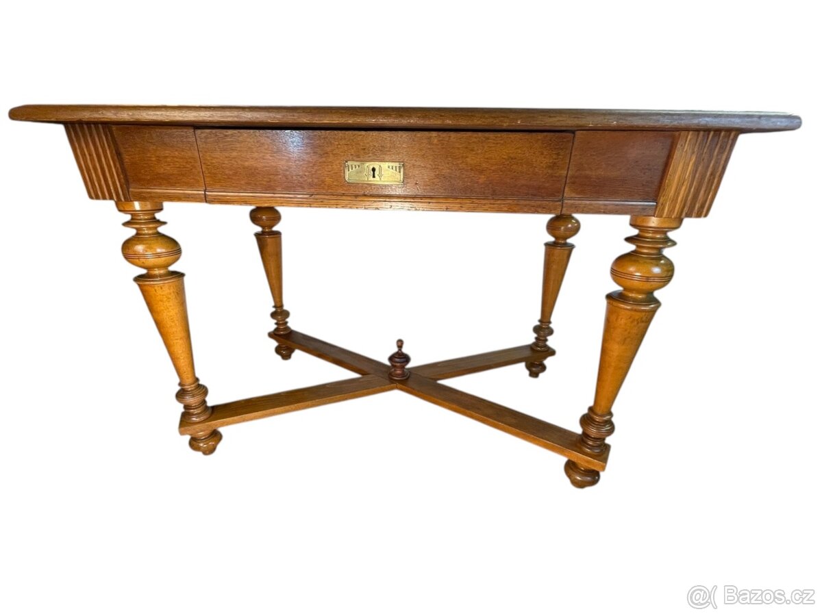 Starožitný dubový stůl – historismus - 2