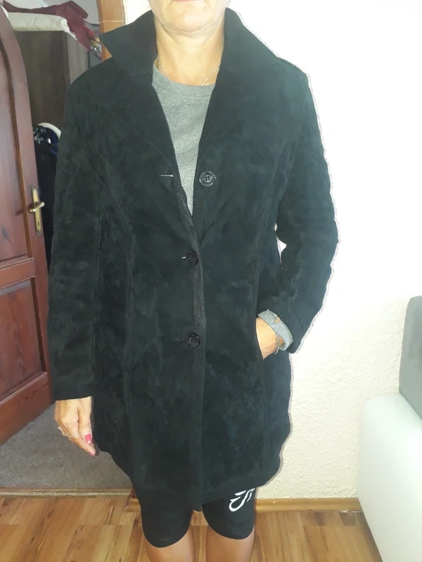 Černý flisový kabát - 2