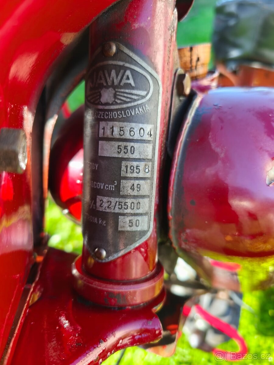 Jawa 550 pařez r.1958 prodej - 2
