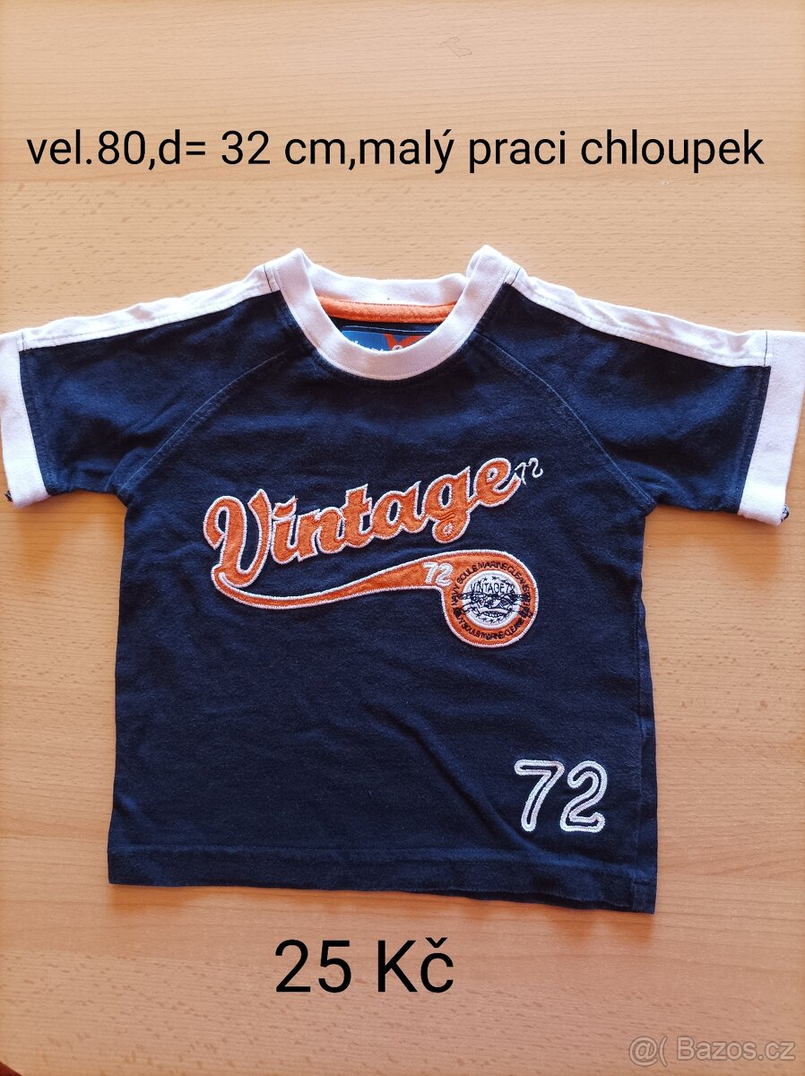 Trička vel 80 různá - 2