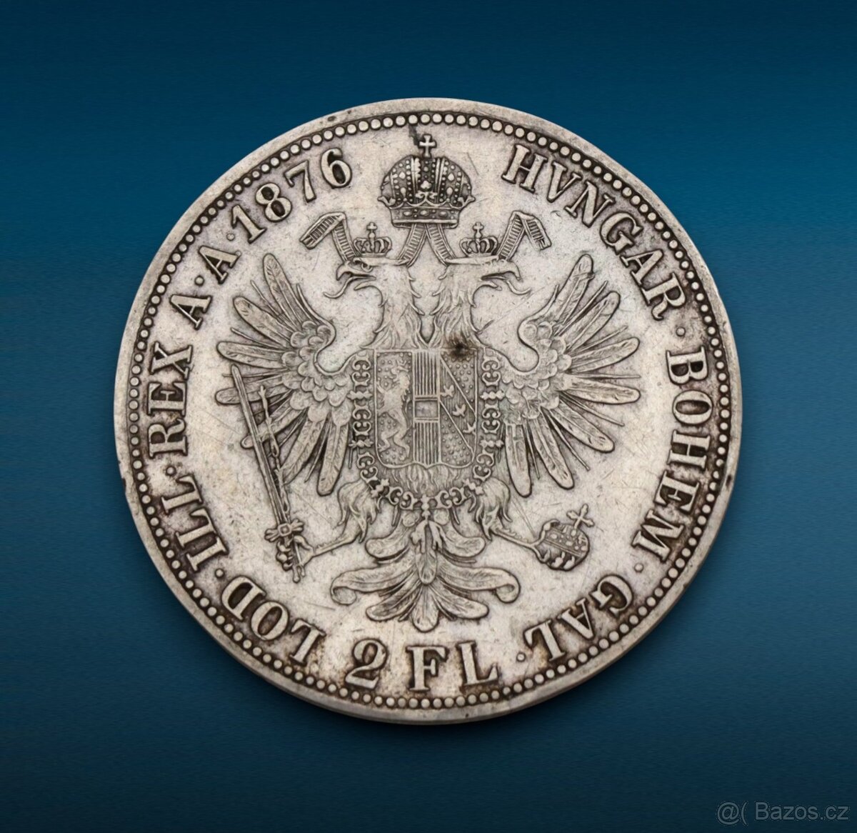 Strieborný Dvojzlatník FJ I. 1876 bz - Krásny - 2