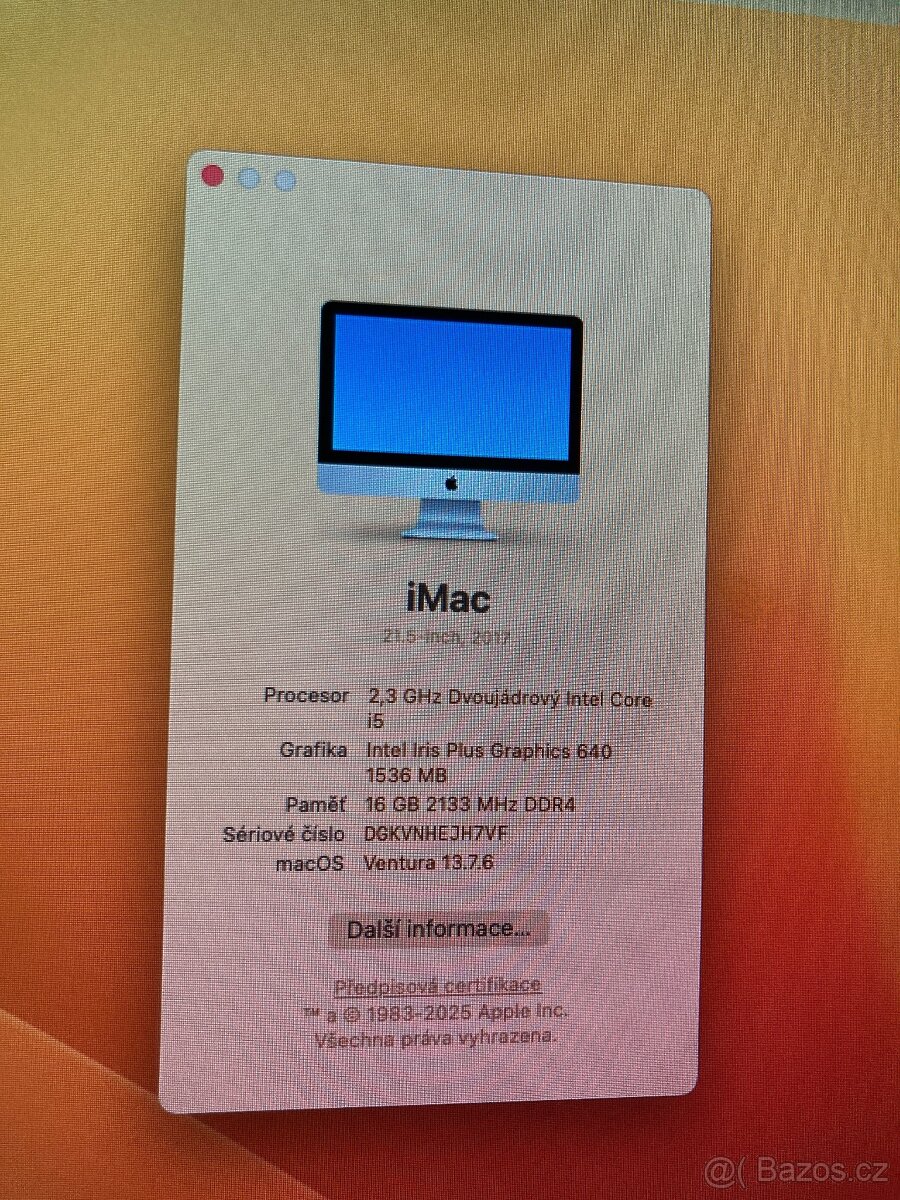 Počítač Apple iMac 21.5"/I5 2.3GHZ/16GB RAM - 2