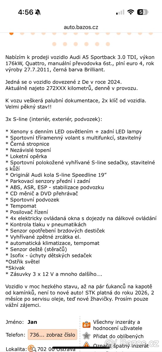 Audi A5 3.0 TDi 176kw 3x S-line, Quattro, Sportback - 2