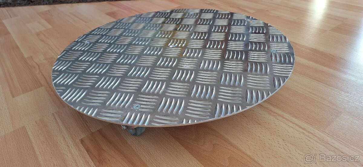 Hliníkový kulatý dopravní pojízdný podvozek pro květináč - 2