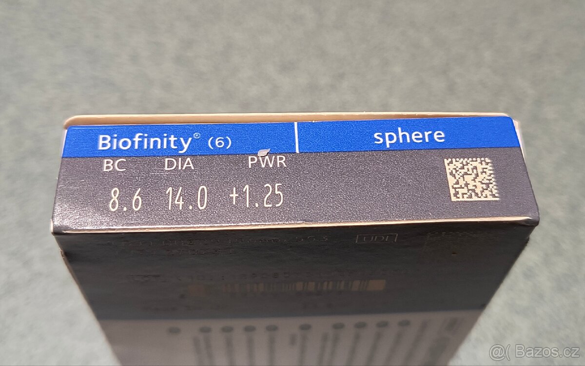 10ks Měsíční kontaktní čočky Biofinity +1,25 - 2