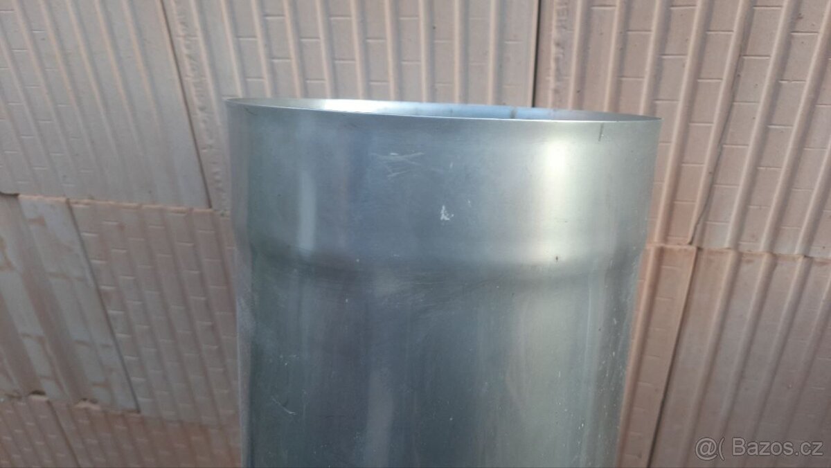 Komínová vložka nerez 1m průměr 20cm a průchodka do stěny - 2