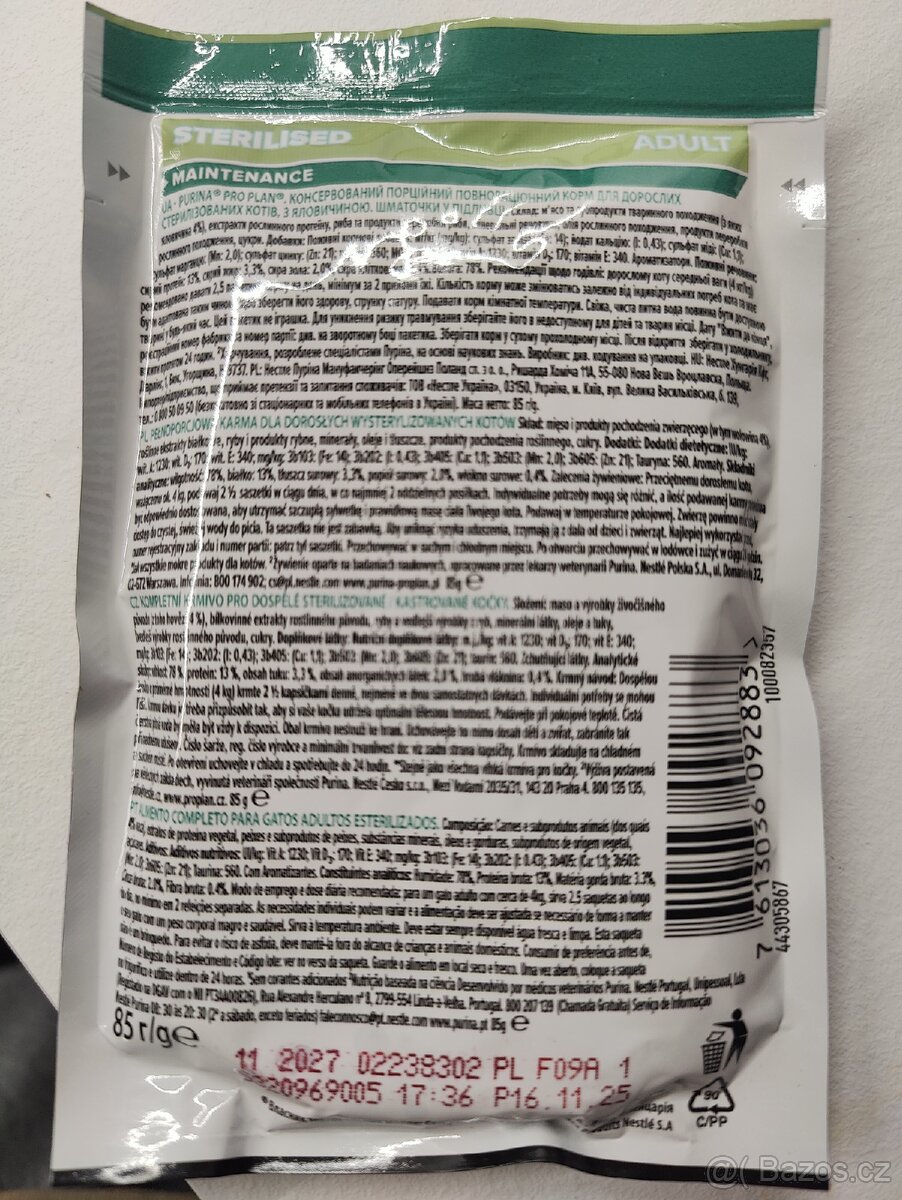Purina pro plan sterilised - 2