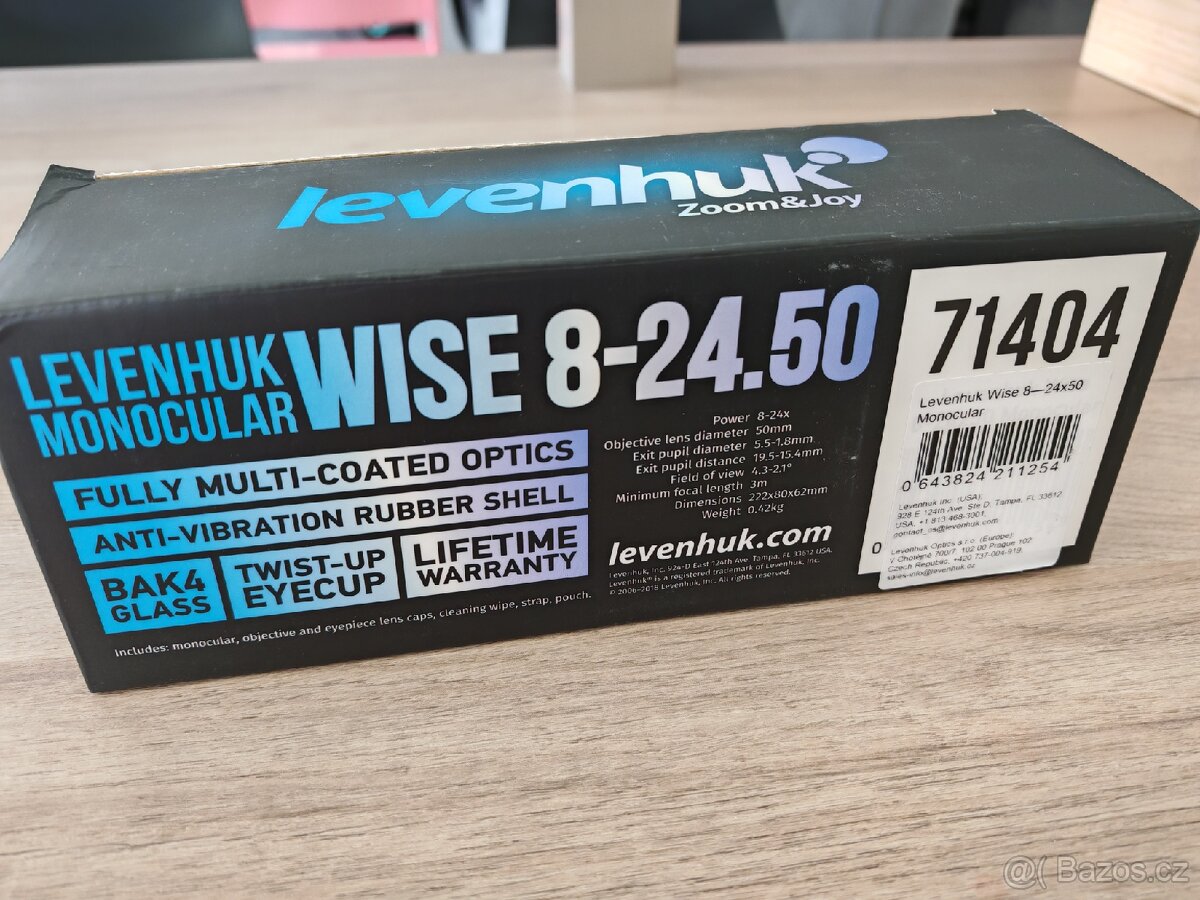 Monikular dalekohled Lavenhuk monocular wise 8-24 - 2