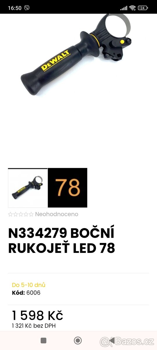 Rukojeť DeWALT sds - 2