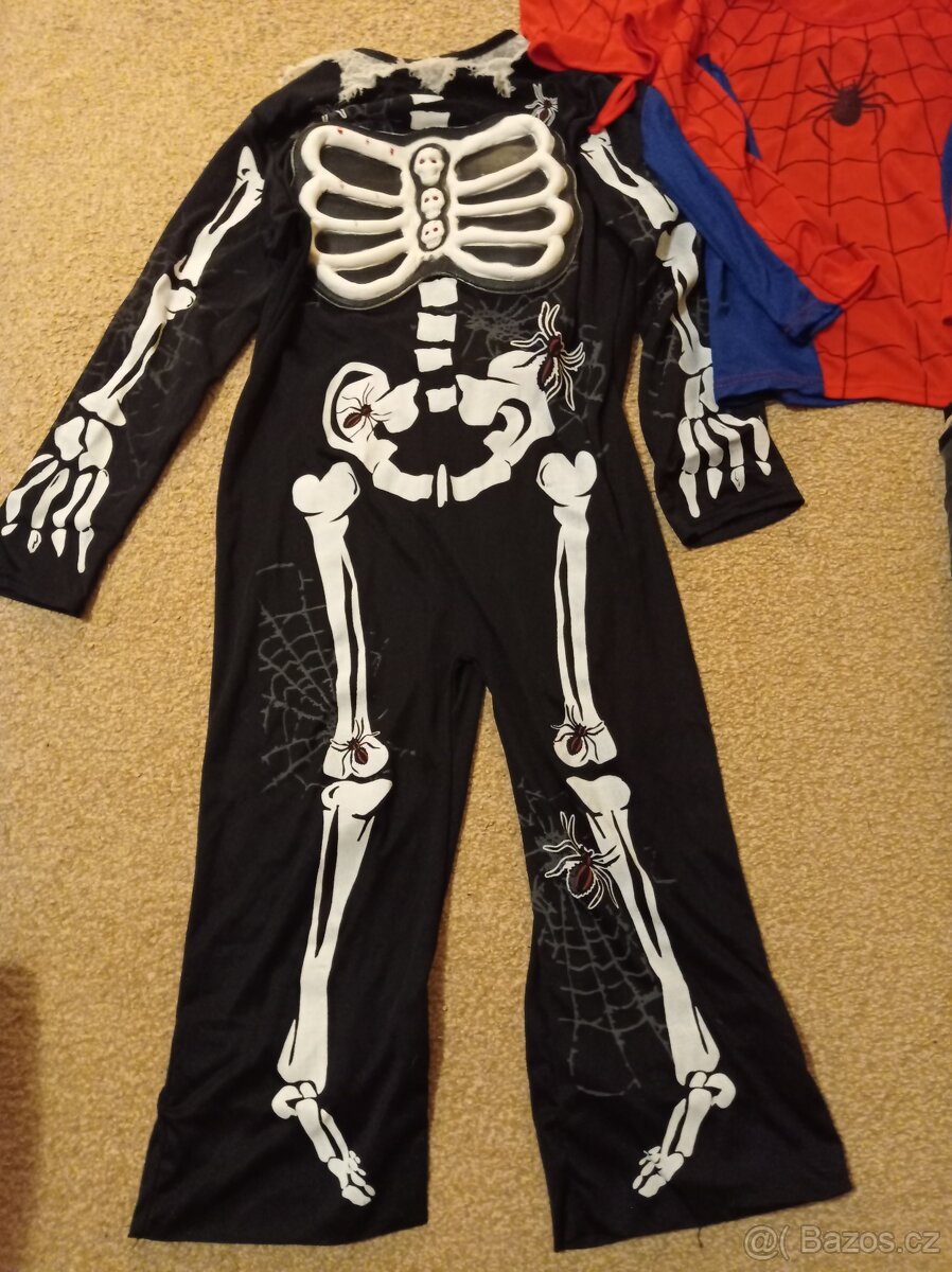 Kostým kostra vel. 140 , černokněžník - 2