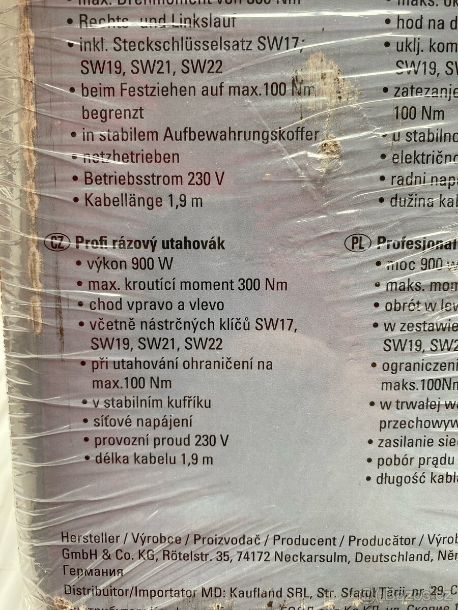 RÁZOVÝ UTAHOVÁK 900 W 1/2“ - 2