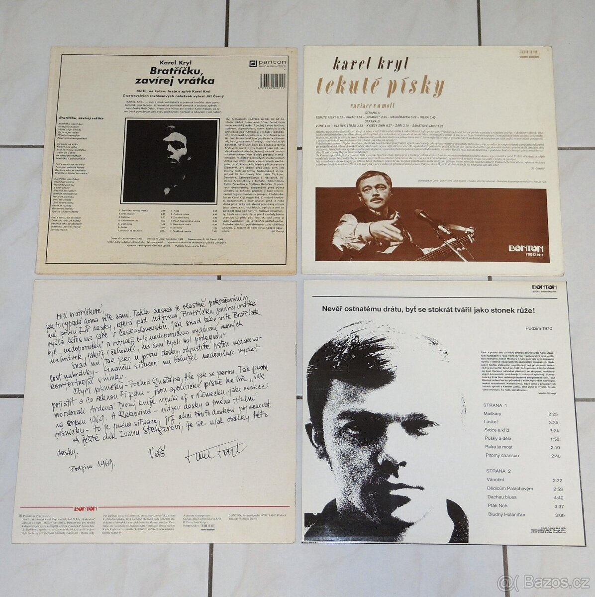 Prodám set 4x LP Karel Kryl / SUPER STAV / - 2
