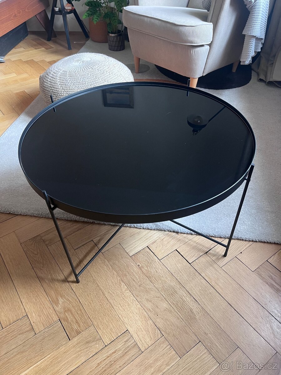 Konferenční černý skleněný stolek ZUIVER Cupid XXL - 2