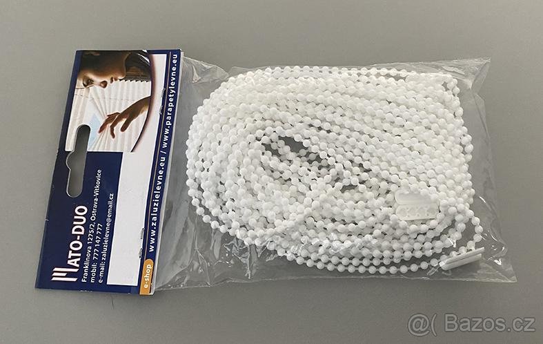 ŽALUZIE řetízek 10metru 5ks spojka řetízku . cena 100,-kč - 2