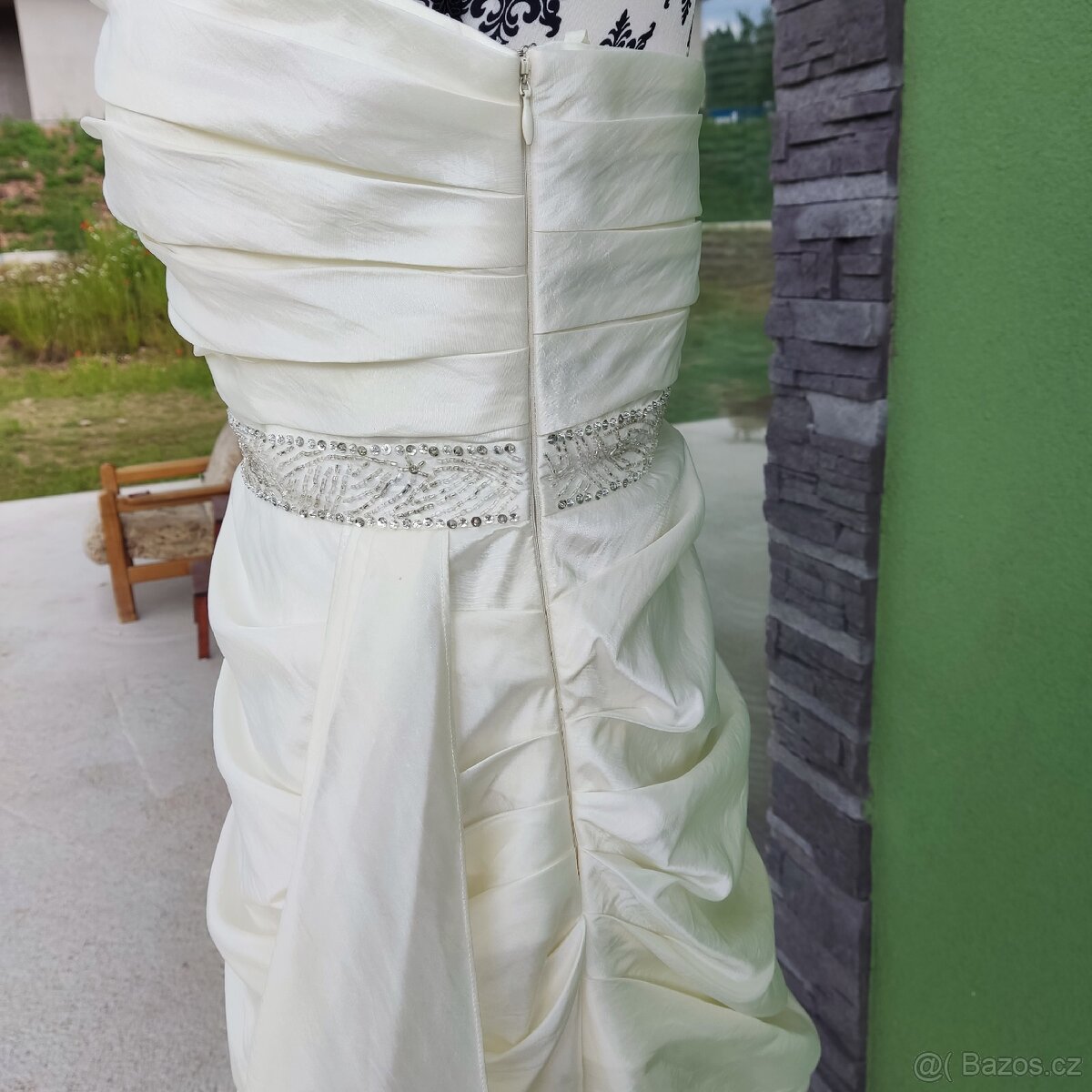Vanilkové svatební šaty vel.40 - 2