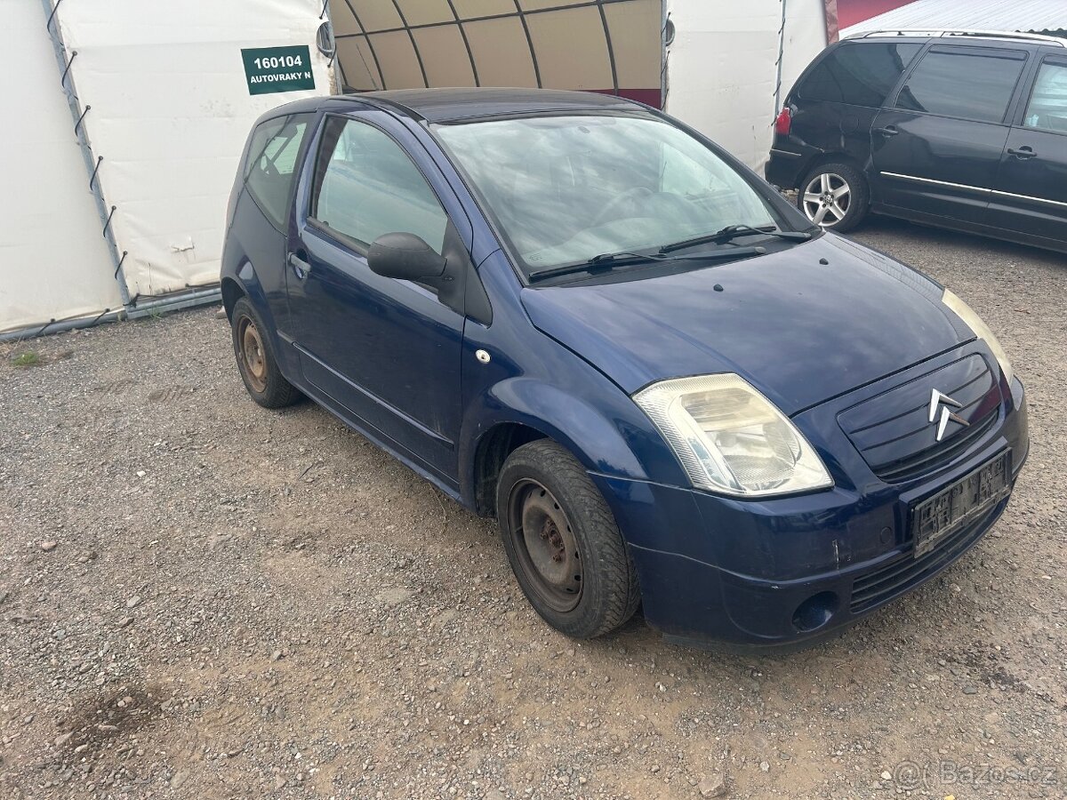 Citroen C2 1,1 BN 44KW HFX modrá prodám díly - 2